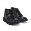 Junior jongens Kick Hi Scuff leer zwart