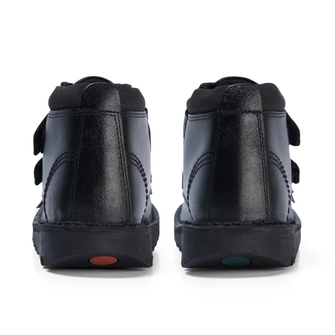 Junior jongens Kick Hi Scuff leer zwart