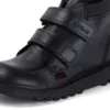 Junior jongens Kick Hi Scuff leer zwart