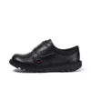 Junior jongens Kick Lo Scuff leer zwart