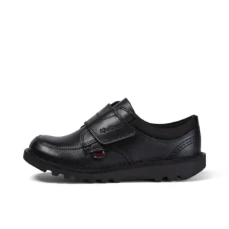 Junior jongens Kick Lo Scuff leer zwart