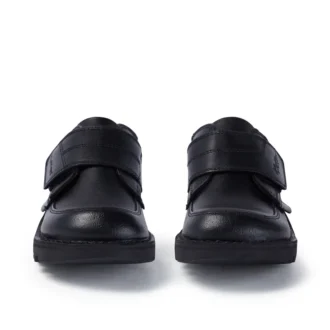Junior jongens Kick Lo Scuff leer zwart