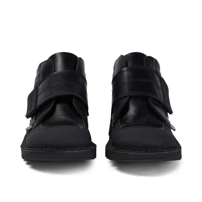 Junior jongens Kick Mid Scuff leer zwart
