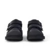 Junior jongens Kick Scuff Twin leer zwart
