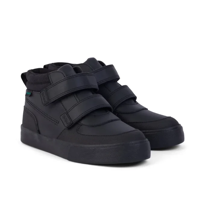 Junior jongens Tovni Scuff Hi leer zwart