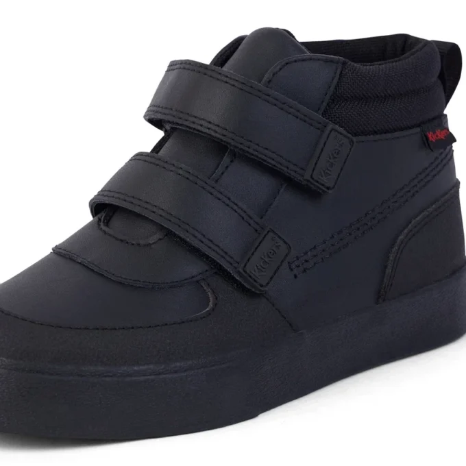 Junior jongens Tovni Scuff Hi leer zwart