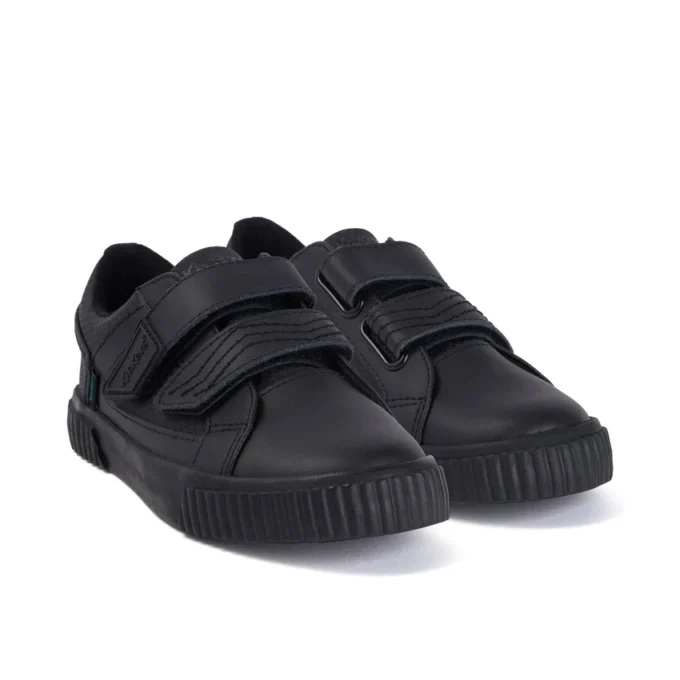 Junior jongens Tovni Twin Flex leer zwart