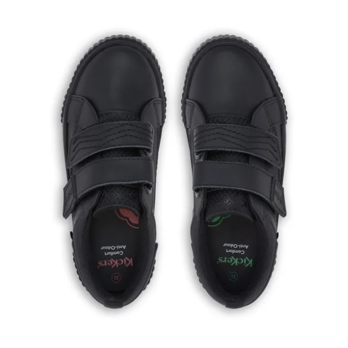 Junior jongens Tovni Twin Flex leer zwart