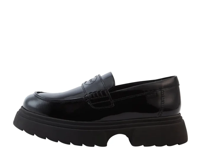 Junior meisjes Kenzi loafer leer zwart