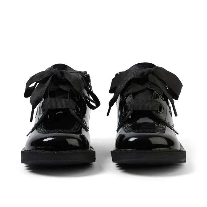 Junior meisjes Kick Hi Ribbon laksleer zwart