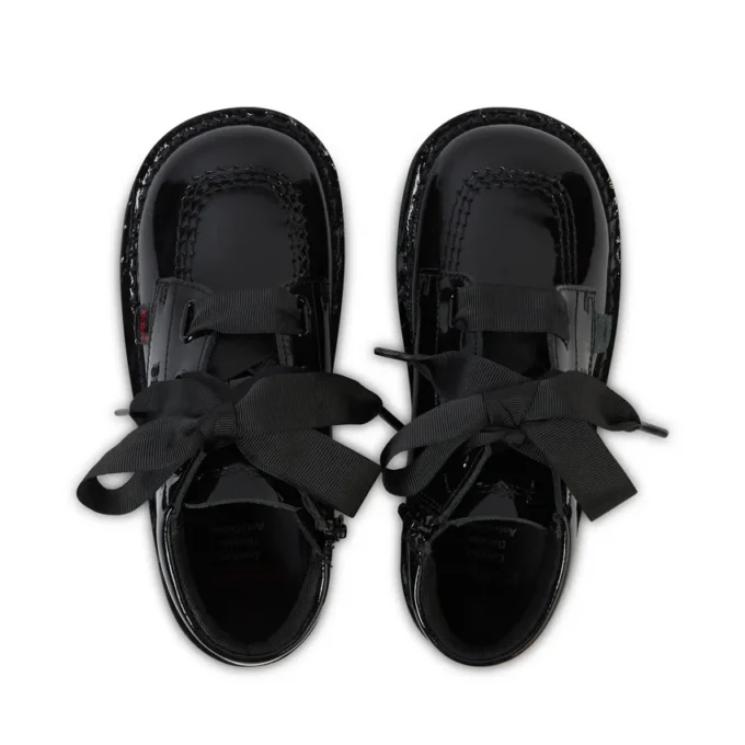Junior meisjes Kick Hi Ribbon laksleer zwart