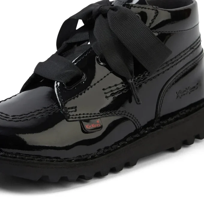 Junior meisjes Kick Hi Ribbon laksleer zwart