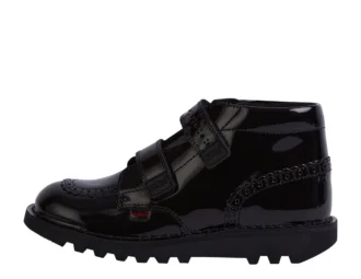 Junior meisjes Kick Hi Vel Brogue lakschoen zwart