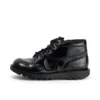 Junior meisjes Kick Hi Zip leer-alternatief lakleer zwart