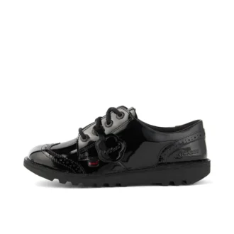 Junior meisjes Kick Lo Brogue lakleer zwart