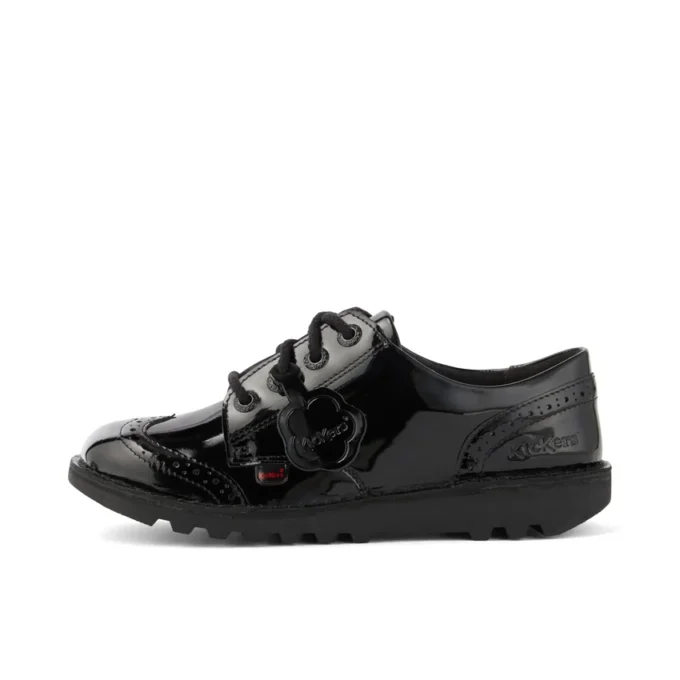 Junior meisjes Kick Lo Brogue lakleer zwart