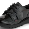 Junior meisjes Kick Lo Brogue lakleer zwart