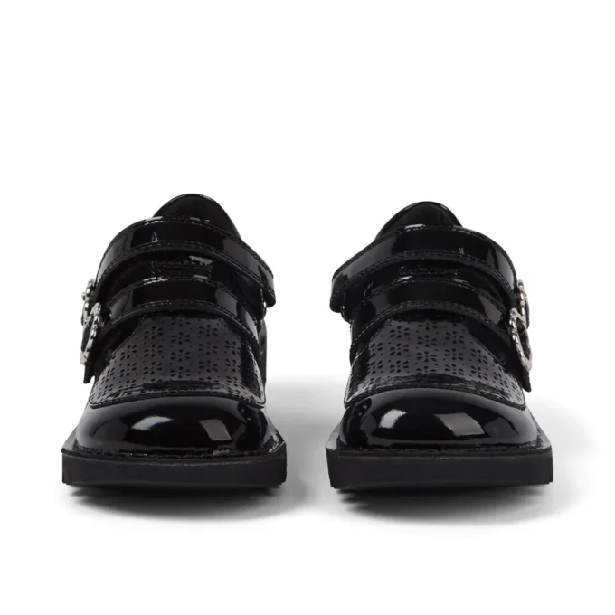 Junior meisjes Kick T-Bar Meadow lakleer zwart Junior meisjes Kick T-Bar Meadow lakleer zwart