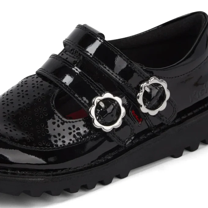 Junior meisjes Kick T-Bar Meadow lakleer zwart Junior meisjes Kick T-Bar Meadow lakleer zwart