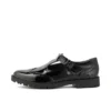 Junior meisjes Lachly Brogue T-Bar lakleer zwart
