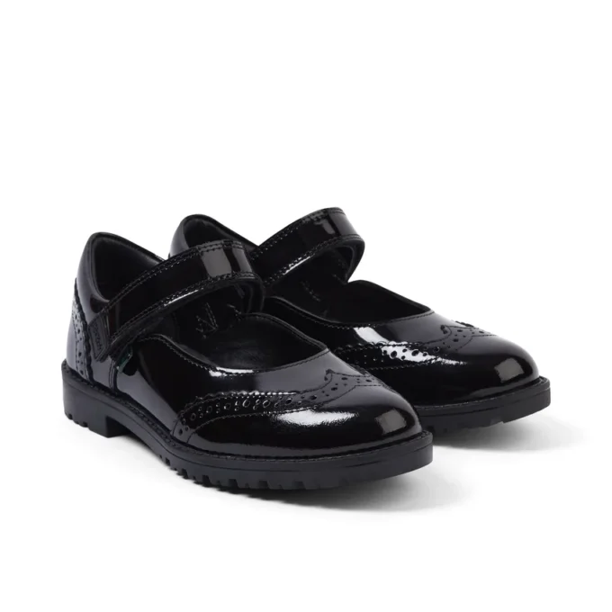 Junior meisjes Lachly MJ Brogue lakleer zwart