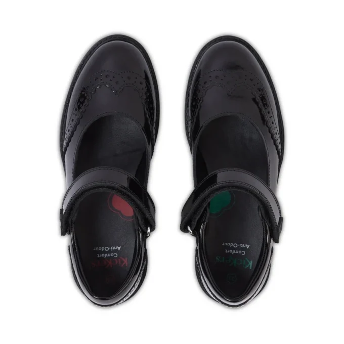 Junior meisjes Lachly MJ Brogue lakleer zwart