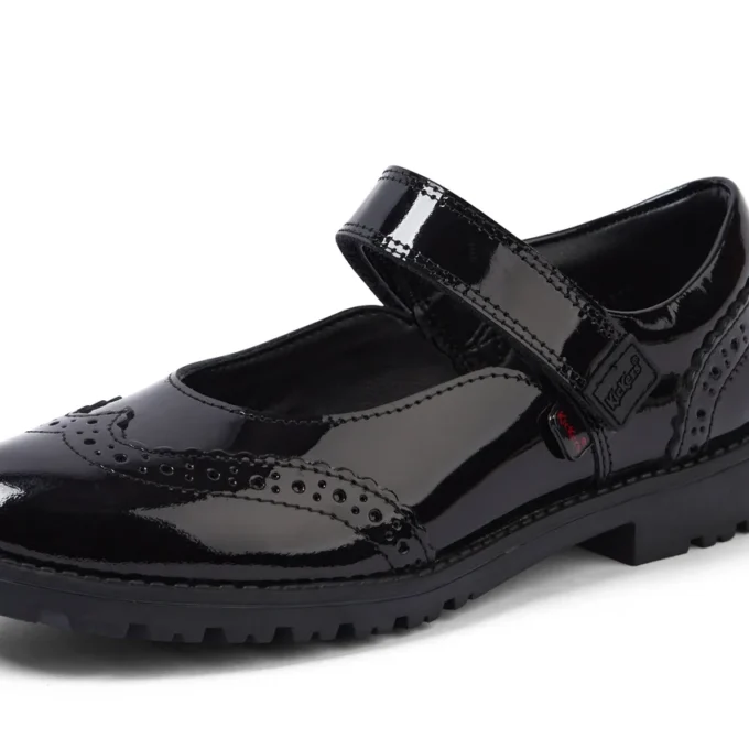 Junior meisjes Lachly MJ Brogue lakleer zwart