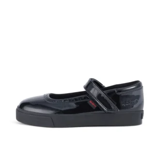 Junior meisjes Tovni Brogue MJ lakleer zwart