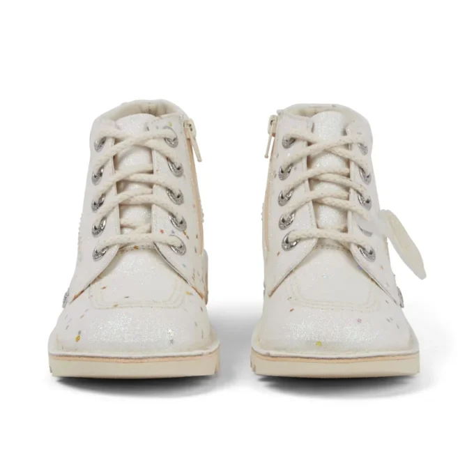 Junior Unisex Kick Hi Glitter Boots Wit