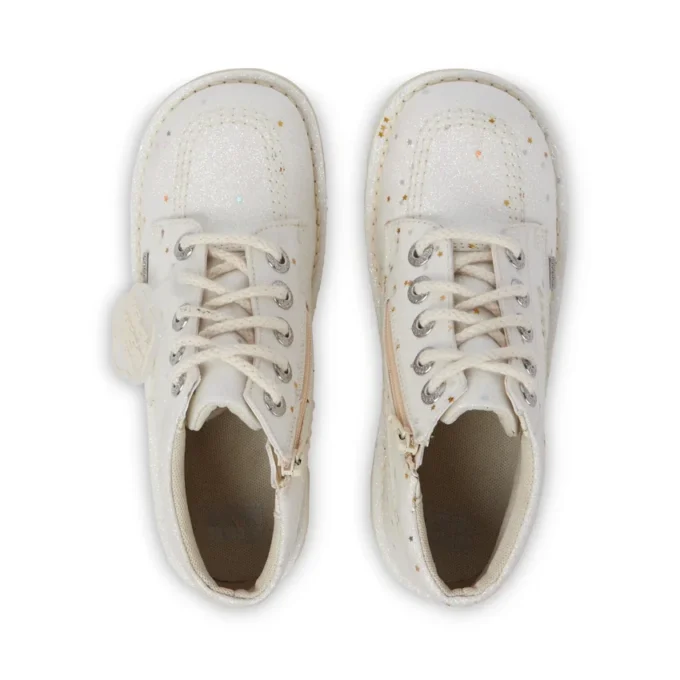 Junior Unisex Kick Hi Glitter Boots Wit