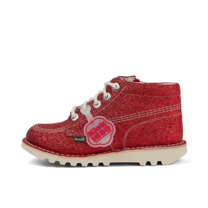 Junior Unisex Kick Hi Glitter Schoenen Rood