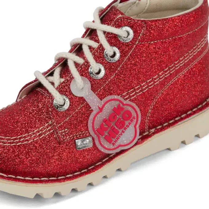 Junior Unisex Kick Hi Glitter Schoenen Rood