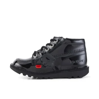 Junior Unisex Kick Hi Zip lakleer zwart