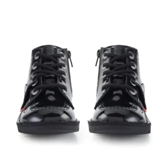 Junior Unisex Kick Hi Zip lakleer zwart