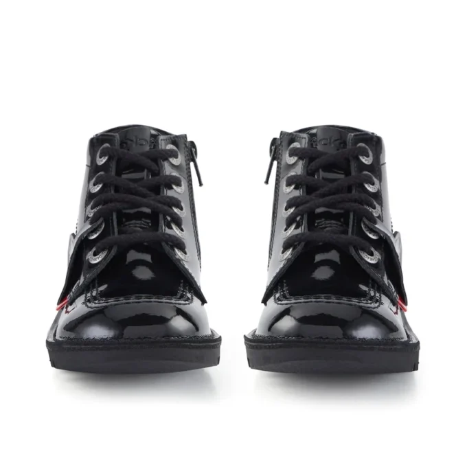 Junior Unisex Kick Hi Zip lakleer zwart