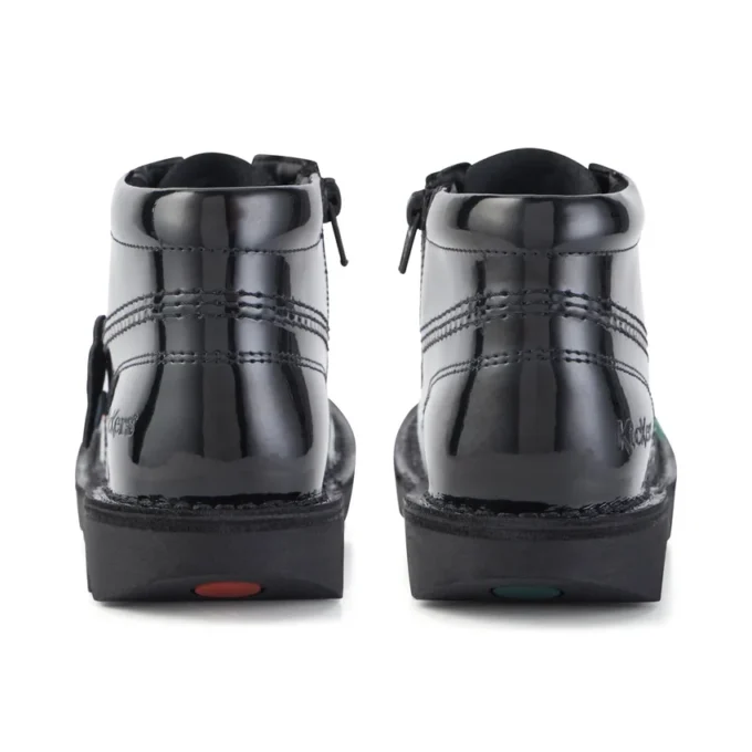 Junior Unisex Kick Hi Zip lakleer zwart