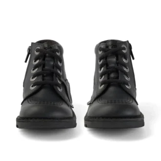 Junior Unisex Kick Hi Zip Leather Alternative Zwart