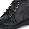 Junior Unisex Kick Hi Zip Leather Alternative Zwart