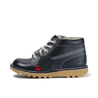 Junior Unisex Kick Hi Zip Leer Navy