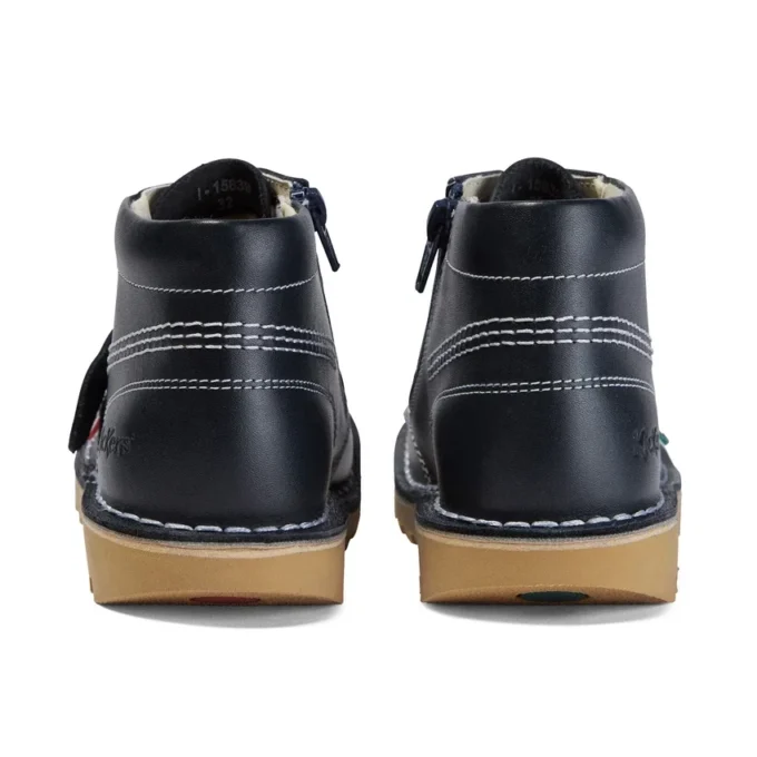 Junior Unisex Kick Hi Zip Leer Navy