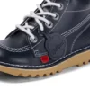 Junior Unisex Kick Hi Zip Leer Navy