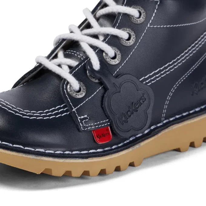 Junior Unisex Kick Hi Zip Leer Navy
