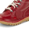 Junior Unisex Kick Hi Zip Leer Rood