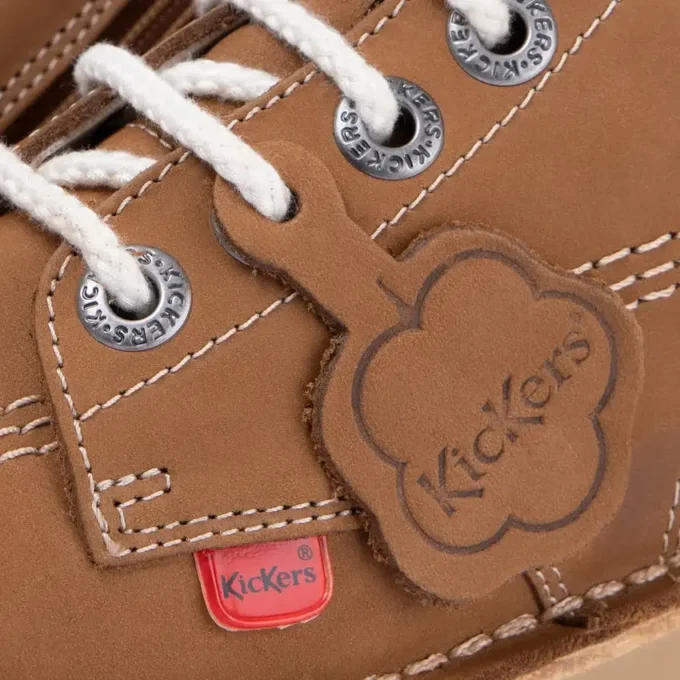 Junior Unisex Kick Hi Zip Leer Tan