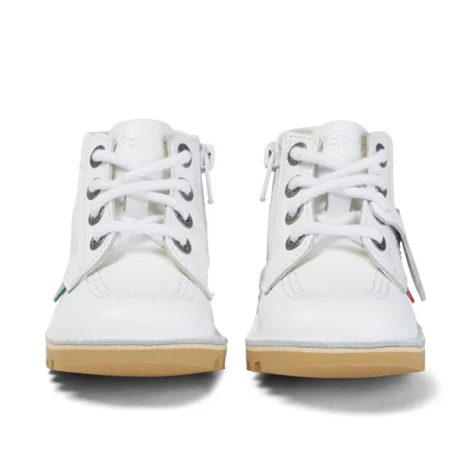Baby Unisex Kick Hi Zip Leer Wit