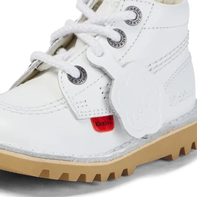 Baby Unisex Kick Hi Zip Leer Wit
