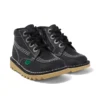 Junior Unisex Kick Hi Zip Leer Zwart/Wit