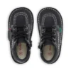 Junior Unisex Kick Hi Zip Leer Zwart/Wit