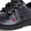 Junior Unisex Kick Lo lakleder zwart