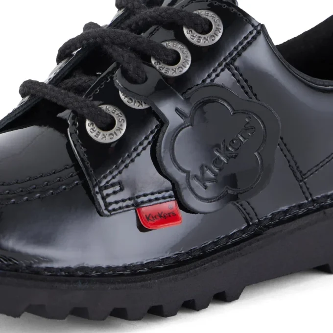 Junior Unisex Kick Lo lakleder zwart